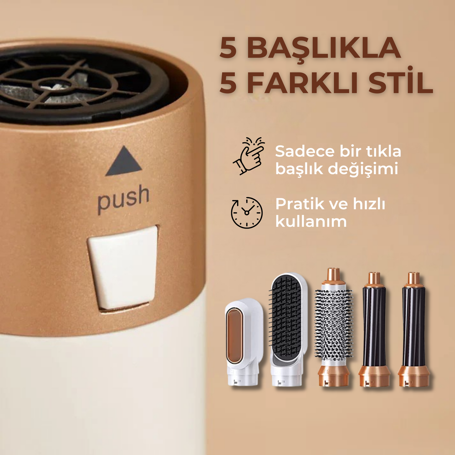 Driwn 5 in 1 Airstyler Saç Şekillendirici
