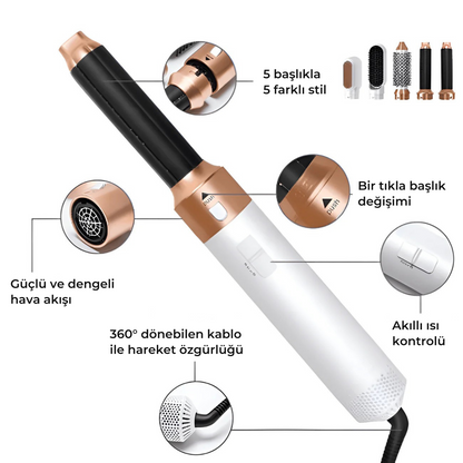 Driwn 5 in 1 Airstyler Saç Şekillendirici