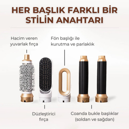 Driwn 5 in 1 Airstyler Saç Şekillendirici